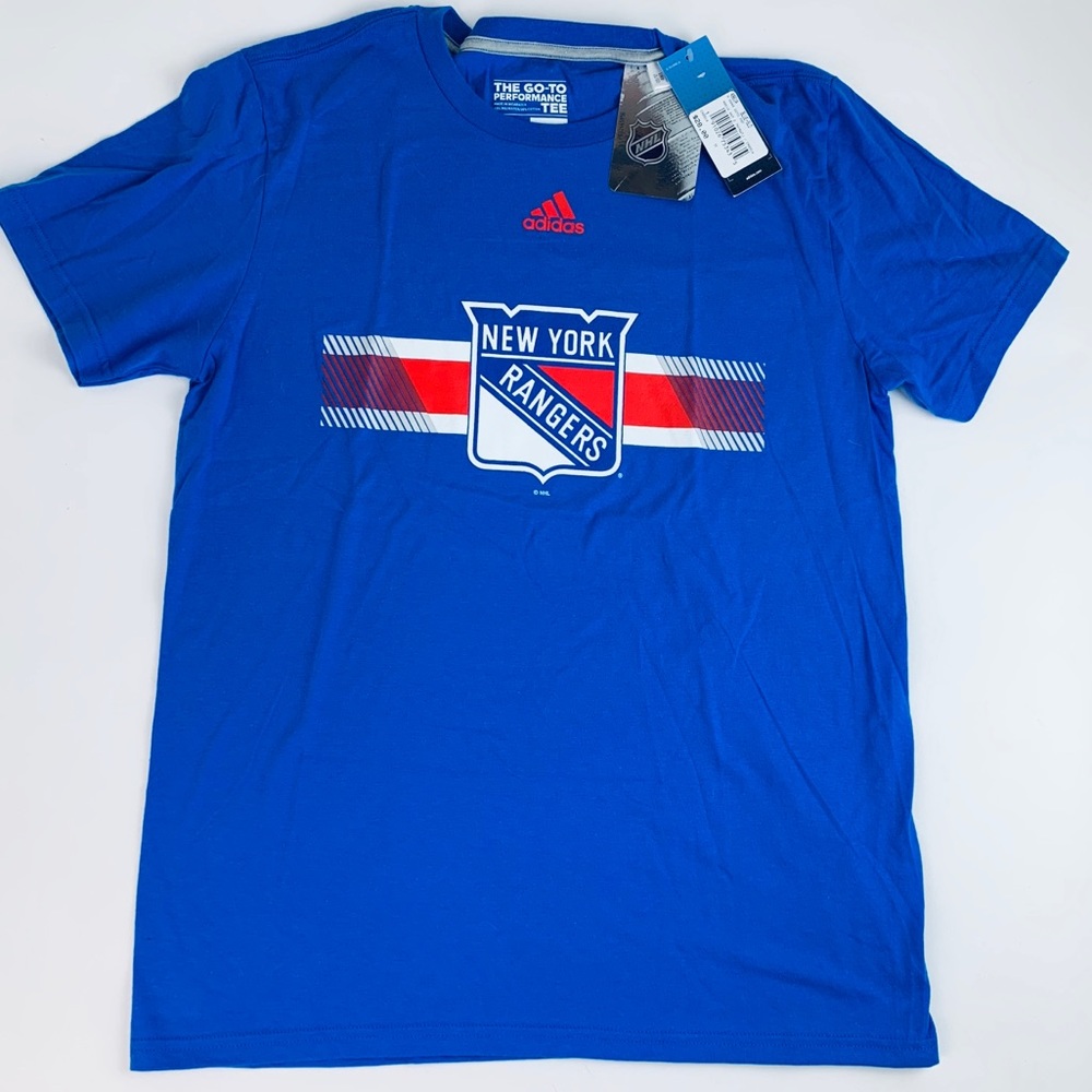 adidas Go To Ultimate NYRangers NHL T Shirt Blue